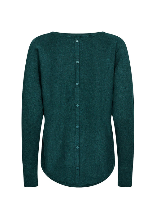 SOYA CONCEPT GREEN SWEATER WITH BACK BUTTONS