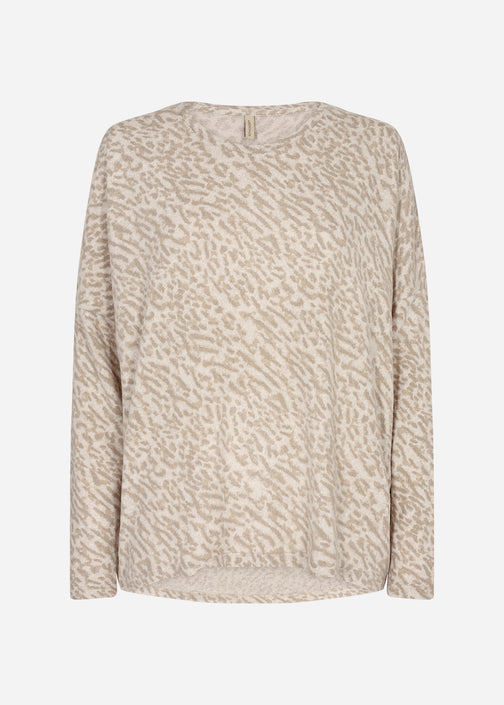 SOYA CONCEPT BEIGE ANIMAL PRINT SWEATER