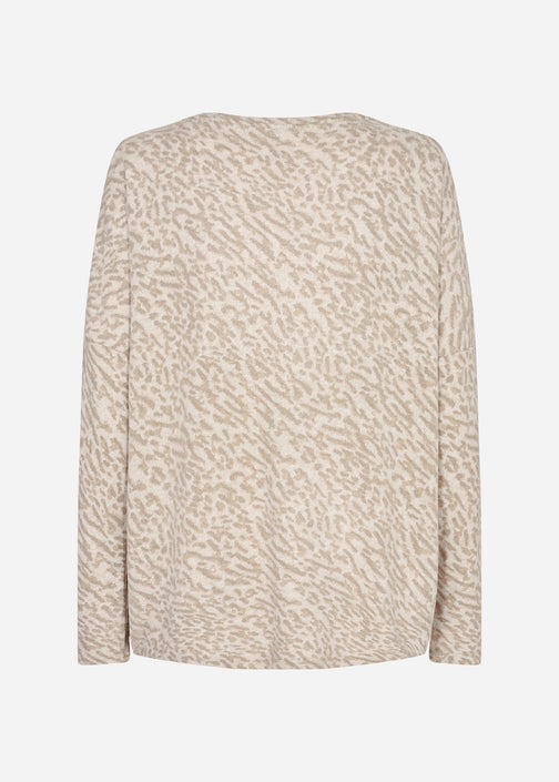 SOYA CONCEPT BEIGE ANIMAL PRINT SWEATER