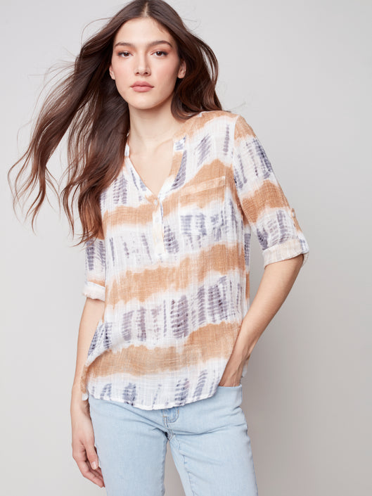 CHARLIE B 3/4 SLEEVE TOP