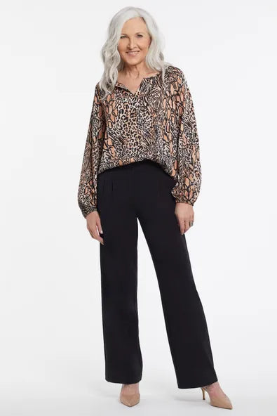 TRIBAL BLACK TROUSER PANT WITH POCKETS